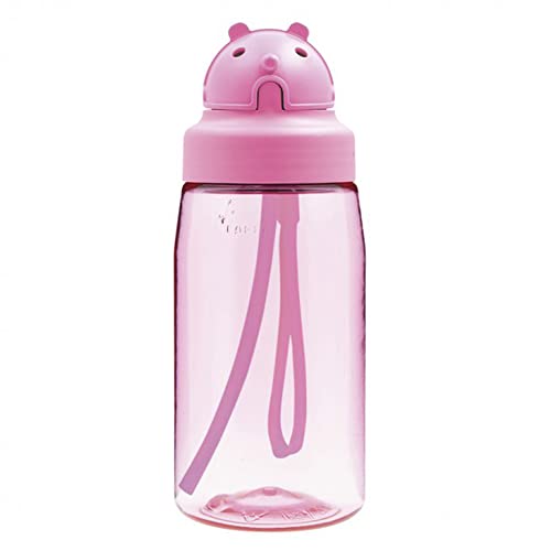 Laken OBY Niños Botella Infantil de Tritan, Tapón OBY con Pajita 0,45L Rosa