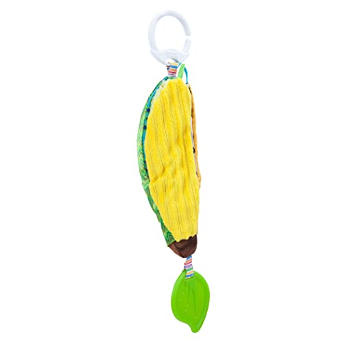 LAMAZE Bea the Banana, clip en el cochecito y cochecito de bebé recién nacido, juguete sensorial para bebés con colores y sonidos, juguete de desarrollo para niños y niñas de 0 a 24 meses