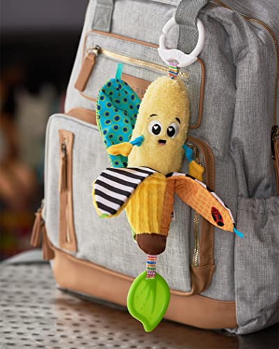 LAMAZE Bea the Banana, clip en el cochecito y cochecito de bebé recién nacido, juguete sensorial para bebés con colores y sonidos, juguete de desarrollo para niños y niñas de 0 a 24 meses