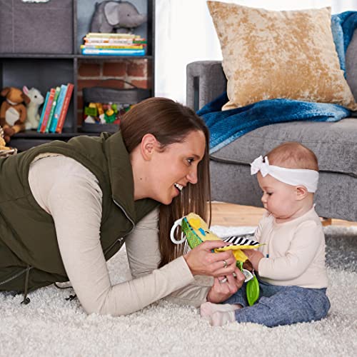 LAMAZE Bea the Banana, clip en el cochecito y cochecito de bebé recién nacido, juguete sensorial para bebés con colores y sonidos, juguete de desarrollo para niños y niñas de 0 a 24 meses