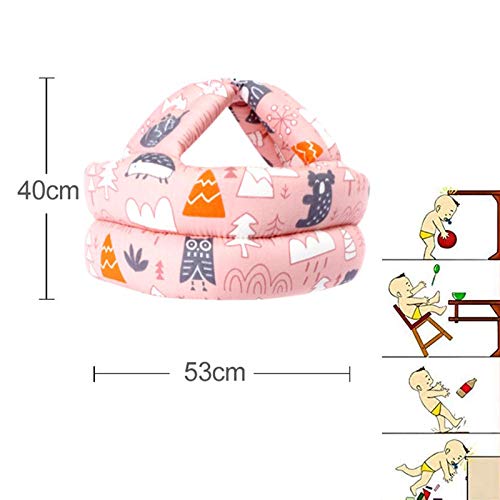 LdawyDE Casco de Protección para Bebé Infantil Protector de Cabeza Casco de Seguridad del Bebé Niño Sombrero de Protección Adjustable Arnés Gorra de Protección