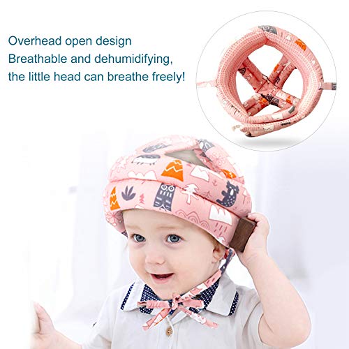 LdawyDE Casco de Protección para Bebé Infantil Protector de Cabeza Casco de Seguridad del Bebé Niño Sombrero de Protección Adjustable Arnés Gorra de Protección