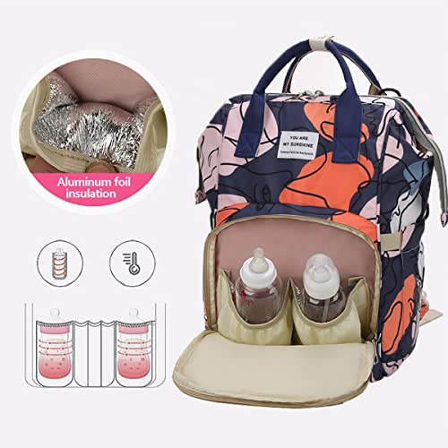 LEcylankEr Mochilas para Pañales - Bolso Maternidad de Gran Capacidad - Mochila Carro Bebe de tela Oxford con Bolsillo Aislante - Bolsos para Carritos de Bebe con 5 Elegantes Estilos (5)