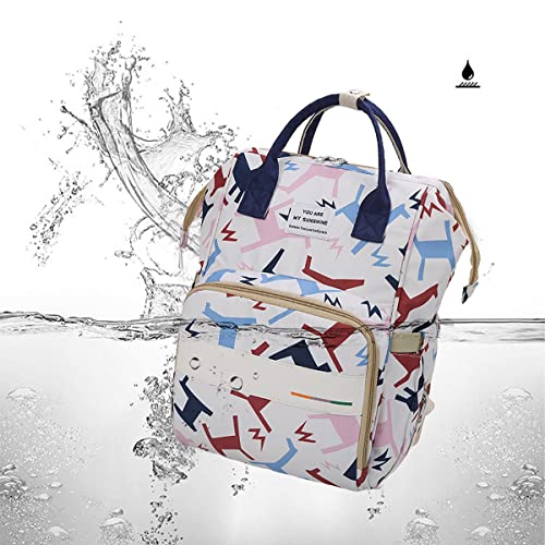 LEcylankEr Mochilas para Pañales - Bolso Maternidad de Gran Capacidad - Mochila Carro Bebe de tela Oxford con Bolsillo Aislante - Bolsos para Carritos de Bebe con 5 Elegantes Estilos (5)