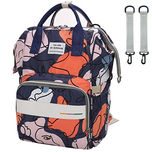 LEcylankEr Mochilas para Pañales - Bolso Maternidad de Gran Capacidad - Mochila Carro Bebe de tela Oxford con Bolsillo Aislante - Bolsos para Carritos de Bebe con 5 Elegantes Estilos (5)