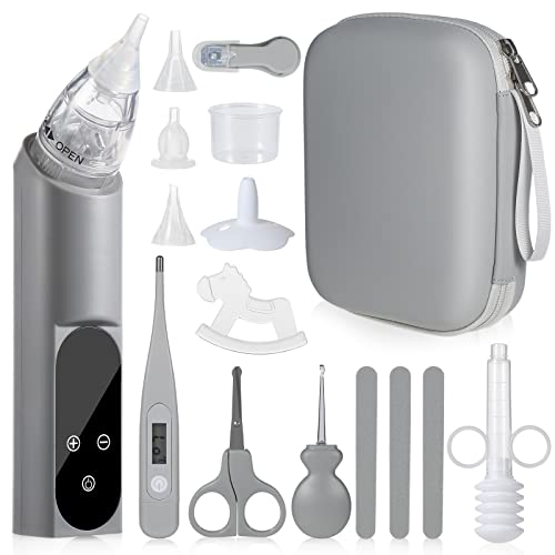 Lictin Aspirador Nasal Bebes-Set de cuidado del bebé, 6 modos conmutables, recargable aspirador nasal, con 3 puntas de silicona, aspirador nasal eléctrico para recién nacidos, niños pequeños