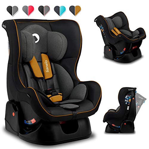 LIONELO Liam Asiento de seguridad Para niños 0-18 kg, Regulación gradual de 3 niveles, Cinturones de seguridad con 5 puntos, Montaje en el sentido de la marcha y a contramarcha