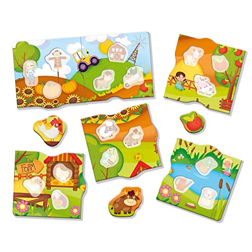 Lisciani - Montessori Baby Box - La Granja - Juego educativo táctil para bebés a partir de 1 año - 92741