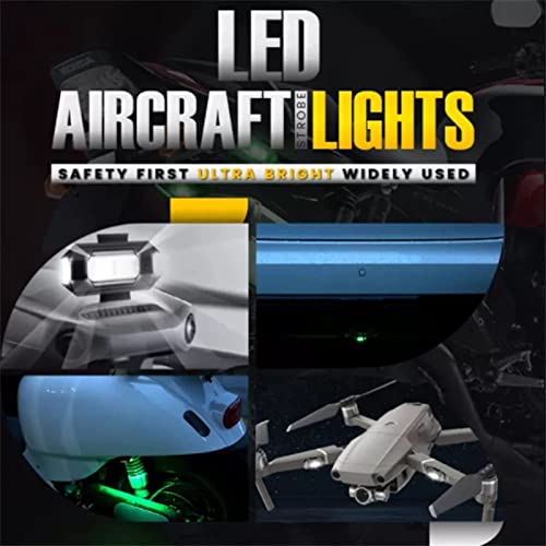 Luz estroboscópica de dron, iluminación anticolisión magnética, luces LED de 4 colores, luz de señal nocturna, luces estroboscópicas de avión LED recargables para el paseo más fresco al aire libre