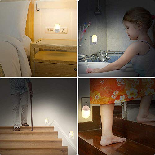 Luz Nocturna Infantil Enchufe, LOFTer Luz Quitamiedos Infantil con RGB Led Luz Noche Bebe con Sensor de Luz Automático Lampara de Noche para Bebes, Niños, Habitación Bebé, Dormitorio, Sala - 1 Pack