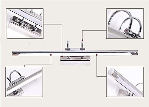 LZLYER Aplique de Pared Luz de Espejo de Tocador - Lámpara de Baño Impermeable Lámpara de Baño de Acrílico Iluminación de Pared Pantalla de Maquillaje Luces de Tocador Base de Acero Inoxidable Apliqu