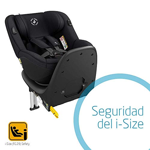 Maxi-Cosi Mica Up Silla de coche giratoria 360° Isofix, silla auto reclinable y contramarcha, desde 4 Meses aprox hasta 4 años, 61-105 cm, color Authentic Black