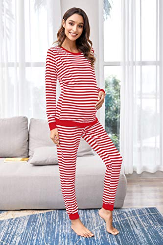 MAXMODA Ropa Premamá Lactancia Pijama Conjunto Maternidad Invierno Pijama Premamá Embarazo