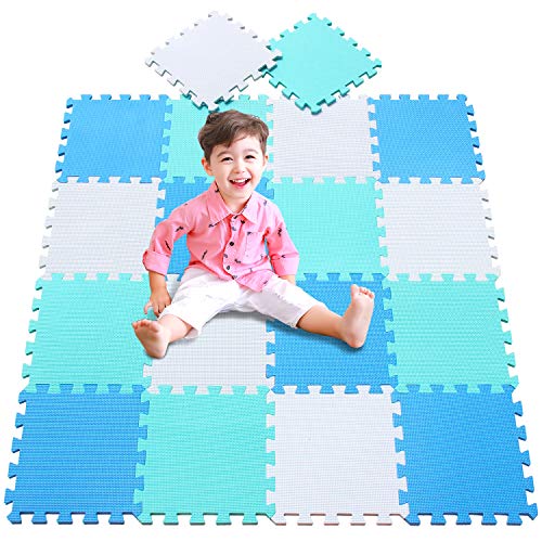 meiqicool Alfombrillas para Puzzles | Alfombra Puzzle para Niños Bebe Infantil Suelo de Goma EVA Suave 142 x 114 cm 18 Piezas 010708