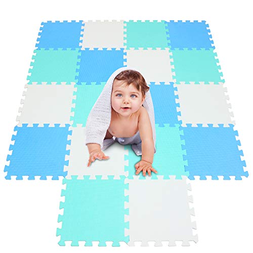 meiqicool Alfombrillas para Puzzles | Alfombra Puzzle para Niños Bebe Infantil Suelo de Goma EVA Suave 142 x 114 cm 18 Piezas 010708