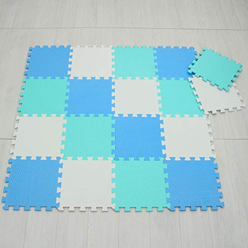 meiqicool Alfombrillas para Puzzles | Alfombra Puzzle para Niños Bebe Infantil Suelo de Goma EVA Suave 142 x 114 cm 18 Piezas 010708