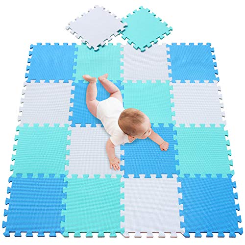 meiqicool Alfombrillas para Puzzles | Alfombra Puzzle para Niños Bebe Infantil Suelo de Goma EVA Suave 142 x 114 cm 18 Piezas 010708