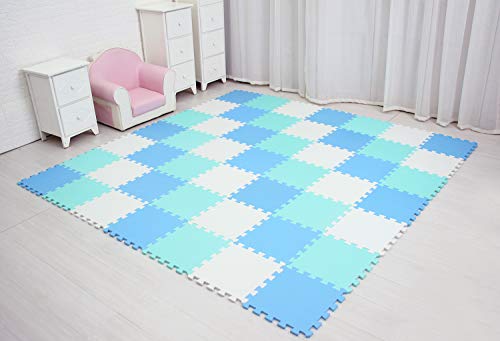 meiqicool Alfombrillas para Puzzles | Alfombra Puzzle para Niños Bebe Infantil Suelo de Goma EVA Suave 142 x 114 cm 18 Piezas 010708