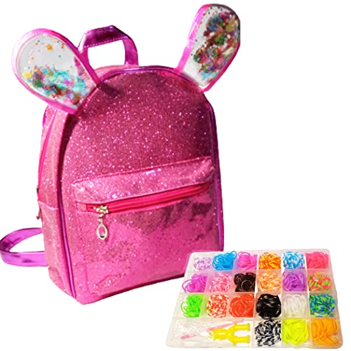 MercaBeauty 【1】 Mochila infantil, regalo para niñas + 【700】 Gomas para hacer pulseras niñas