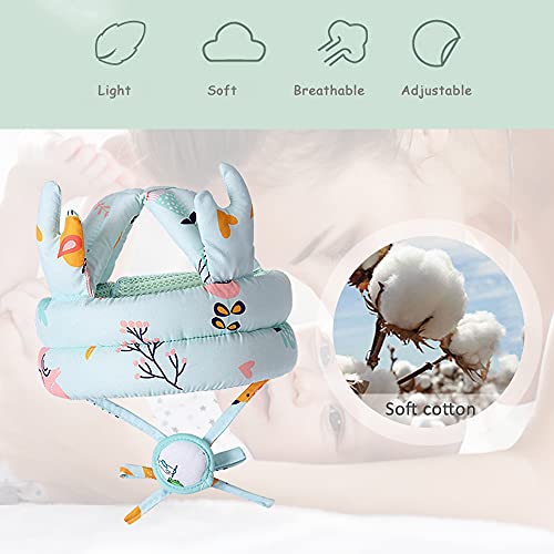 MHwan casco bebe, protector cabeza bebe, Casco de seguridad ajustable Sombreros de protección anticolisión anticolisión para bebés niños niñas que aprenden a caminar