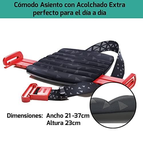 mifold Elevador Coche Plegable para Niños a Partir de 4 años (15-45 kg) - Alzador Compacto y Portátil para Uso Diario y Viajes - Silla Coche Grupos 2 y 3 Homologada según Norma de Seguridad ECE R44