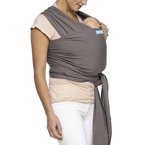 Moby Wrap Classic Fular Portabebés, Gris (Slate), Talla Única (3.6-15 kg)