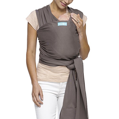 Moby Wrap Classic Fular Portabebés, Gris (Slate), Talla Única (3.6-15 kg)