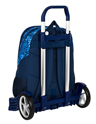 Mochila Safta Espalda Ergonómica con Carro Safta Evolution de El Niño Blue Bay, 320x160x440 mm