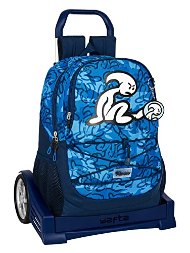 Mochila Safta Espalda Ergonómica con Carro Safta Evolution de El Niño Blue Bay, 320x160x440 mm