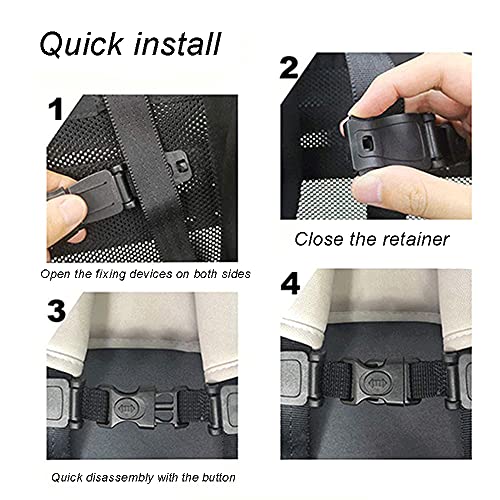 mohito 2PCS Niños Seguridad Clip de Hebilla Hebilla de Seguridad Para Niños Cinturón De Seguridad Para Sujetar Niño Evite que los Niños se Caigan del Cinturón de Seguridad Negro