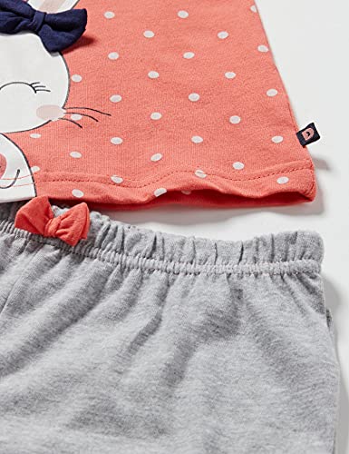 mon P'tit Dodo BF.BUNY.PSH Juego de Pijama, Coral, Gris Chino, 6 años para Bebés