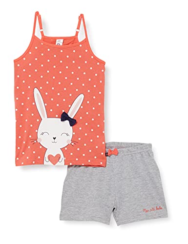 mon P'tit Dodo BF.BUNY.PSH Juego de Pijama, Coral, Gris Chino, 6 años para Bebés