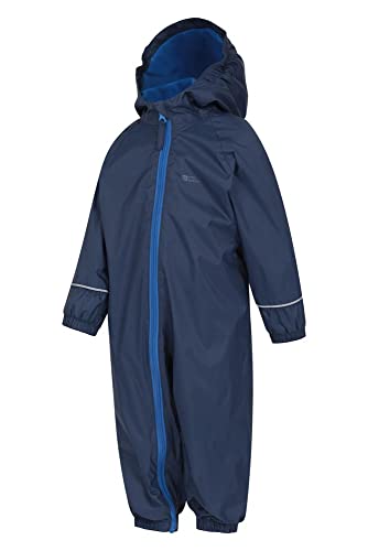 Mountain Warehouse Mono Impermeable Estampado Spright - Mono de Verano Transpirable, Abrigo Impermeable, Secado rápido, Chubasquero con Costuras termoselladas para niños Azul Marino 6-12 Meses