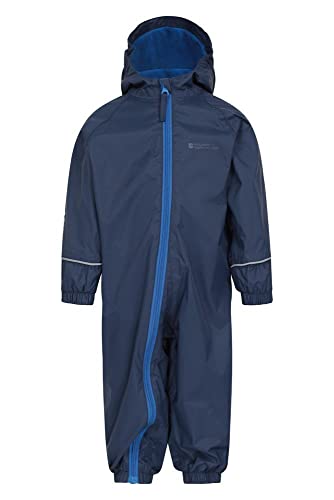 Mountain Warehouse Mono Impermeable Estampado Spright - Mono de Verano Transpirable, Abrigo Impermeable, Secado rápido, Chubasquero con Costuras termoselladas para niños Azul Marino 6-12 Meses