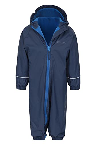 Mountain Warehouse Mono Impermeable Estampado Spright - Mono de Verano Transpirable, Abrigo Impermeable, Secado rápido, Chubasquero con Costuras termoselladas para niños Azul Marino 6-12 Meses