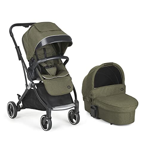 ms Capazo para Silla De Paseo Montecarlo, Carrito, Capota Extensible, Plegado Fácil Y Compacto, Unisex, Verde