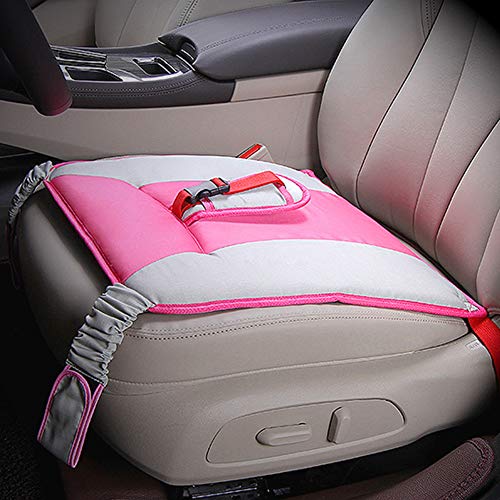 MUROAD Cojín de Asiento de Coche para Mujeres Embarazadas, cinturón con Almohadilla Transpirable Ajustable y Suave,Rosado