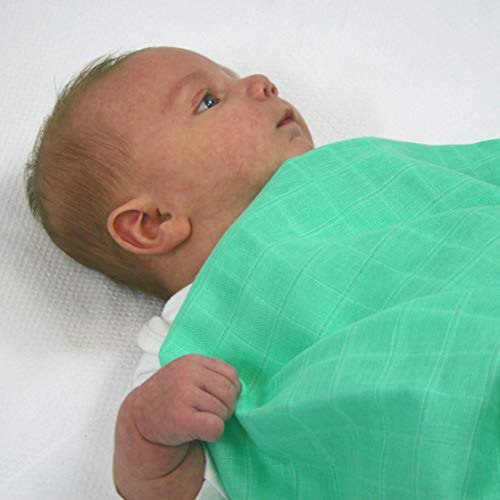 MuslinZ 6pk bebé Muslin cuadrados Burp paños 100% algodón suave puro 70x70cm estrellas de menta