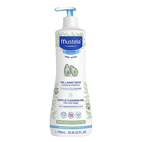 Mustela - Gel dermolimpiador lavante sin jabón cabello y cuerpo, 750 ml