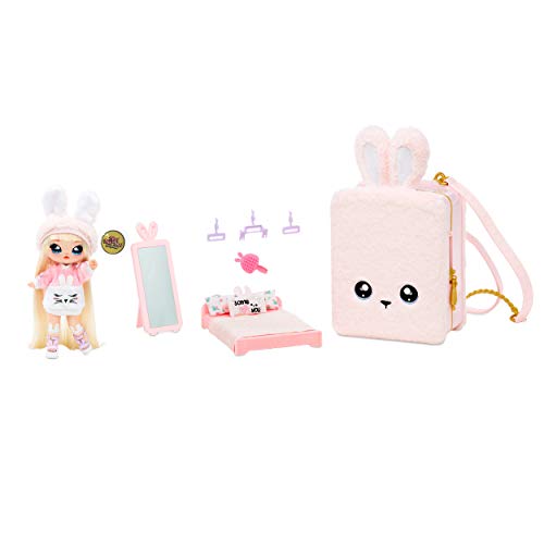 Na Na Na Surprise 3 En 1 Mochila Dormitorio Pink Bunny + Surprise 3 En 1 Mochila Dormitorio Black Kitty con Muñeca Tuesday Meow De Edición Limitada