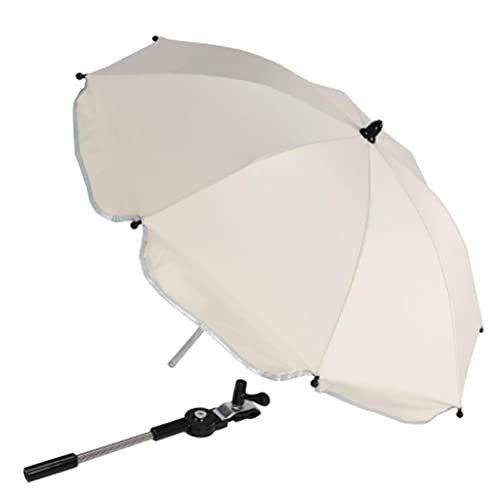 N/A Parasol Cochecito Bebe - Sombrilla Universal para Protección Solar UV 50+ - Color Negro Verde Rojo Blanco Azul - Blanco