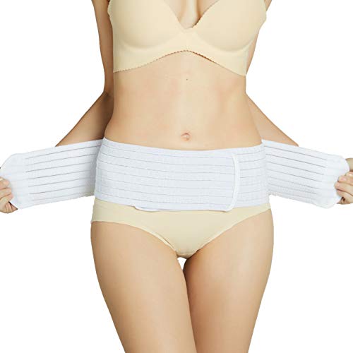 Neotech Care - Accesorio 3 en 1, faja de maternidad, faja posparto y cinturón pélvico - Material transpirable - Blanco - L