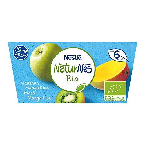 Nestlé Naturnes Bio Tarrina Manzana Mango Kiwi, A Partir De Los 6 Meses - Pack 6 tarrinas  4x90g