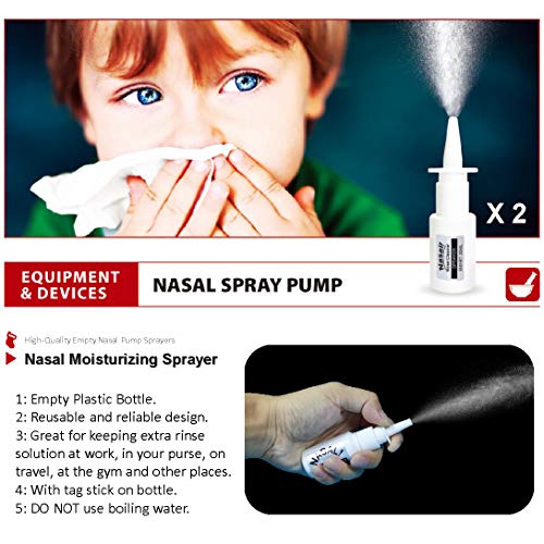 Neti Pot -Nasal Wash 300ml lavado nasal botella con 40 paquetes de sal, Lavado Nasal Irrigación Nasal Para Adultos & Niños，Frasco de pulverización + bolsa de almacenamiento