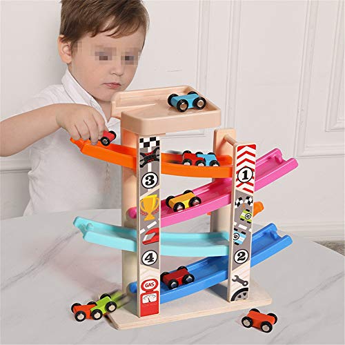 Niño pequeño automóvil de pista de rampa Juguetes Racer Race pista de coches de rampa a los niños pequeños for niños de coches Juguetes pista con Garaje ( Color : Multi-colored , Size : Free size )