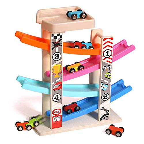 Niño pequeño automóvil de pista de rampa Juguetes Racer Race pista de coches de rampa a los niños pequeños for niños de coches Juguetes pista con Garaje ( Color : Multi-colored , Size : Free size )