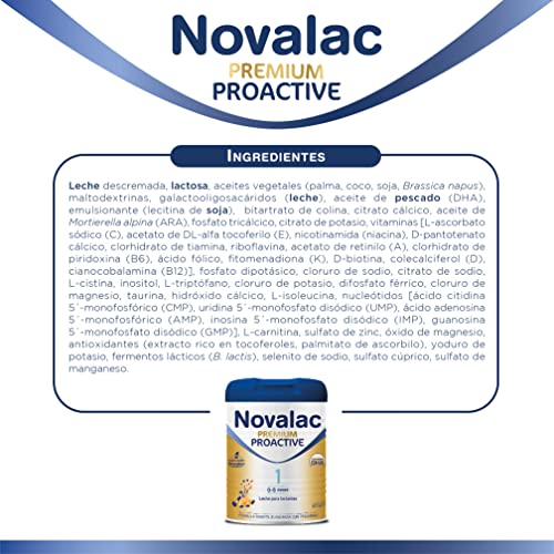 NOVALAC Proactive - Leche para Lactantes de 0 a 6 Meses, 800 Gr