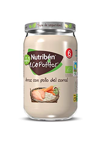 Nutribén Ecopotitos de Pollo de Corral con Arroz, Desde Los 6 Meses, 235g