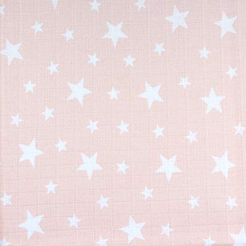 Pañales de gasa para bebé, 10 unidades, con estrellas, paños para vómitos, 80 x 70 cm, paños de gasa absorbentes, certificado Öko-Tex (5 rosa, 5 blanco)