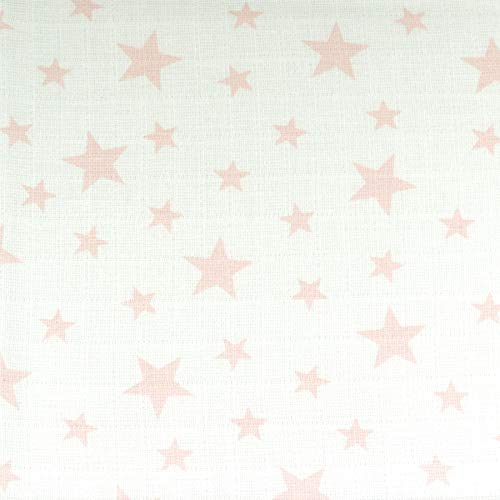 Pañales de gasa para bebé, 10 unidades, con estrellas, paños para vómitos, 80 x 70 cm, paños de gasa absorbentes, certificado Öko-Tex (5 rosa, 5 blanco)